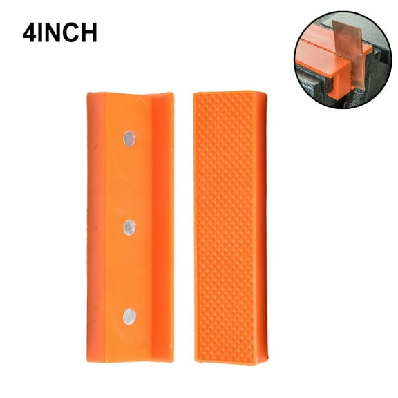 2Pcs Bench Vice Jaw Pads 4/5/6 Inch Magnetic Vise Protection Strip Jaw Rubber Metal Vise Bench Machine Drill Press Accessoris