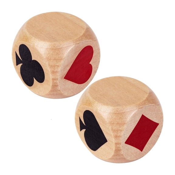 2Pcs Big Size 4cm/1.57inch Euchre Indicators Wooden Cubes Double trumps Marker Dices for Gaming Enthusiasts Enjoyment