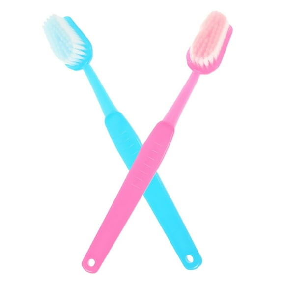 2Pcs Big Toothbrush 15.75" Giant Toothbrush Prop Huge Toothbrush Fake Oversized Toothbrush Novelty Large Toothbrush Toy for Comedy Party Favors Costume, Blue and Pink