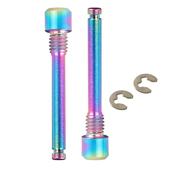 2Pcs Bike Disc Brake Bolts Bike Caliper Bolts Portable Pin Inserts Screw 3mm Bike Accessories Parts Fittings Alloy Bike Brake Screws colorful