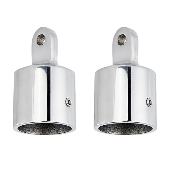 2Pcs Bimini Top Caps Diameter 316 Stainless Steel External Eye End Boat Fittings Fitting Boat Marine Hardware Heavy Duty Bimini Top Parts