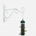 thumbnail image 1 of 2Pcs Bird Feeder Hook (11.8In) White,Hook*2Pcs, Screw*4Pcs,Metal Plant Bracket Wall Mount Hangers for Hanging Bird Feeders Wind Chimes Outdoor Decoration Hooks, 1 of 5