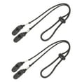 thumbnail image 1 of 2Pcs Black Adjustable Hat Strap Clips Windproof Strap Clips Cap Retainers Anti- Lost Strap Removable Chin Cord with Cord Locks for Camping Hiking Fishing Outdoor, 1 of 7