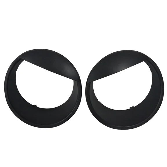 2Pcs Black Angry Eyes Bezels Headlight Cover for 2007-2018 Jeep Wrangler JK