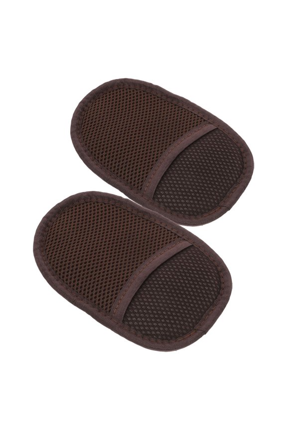 2Pcs Black Handheld Shoe Polish Gloves for Home Use with Gentle Plush Material