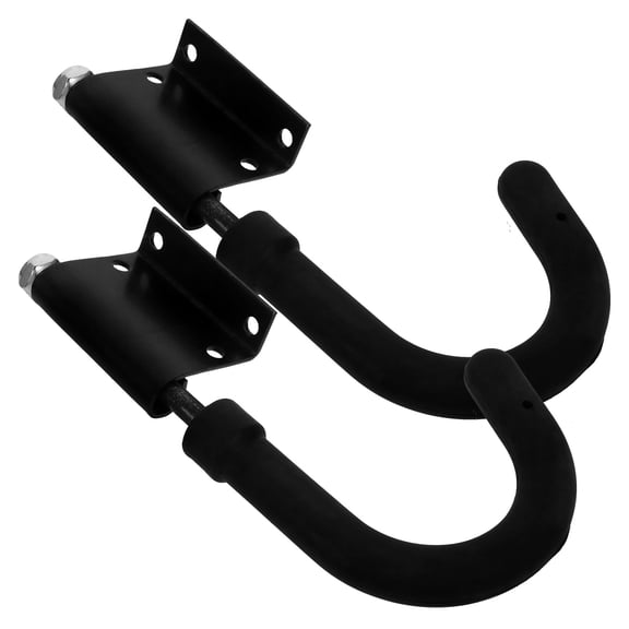 2Pcs Black Ladder Hooks for Fence and Shed Heavy Duty Stainless Steel Extension Ladder Use