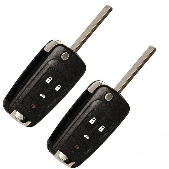 2Pcs Black Remote Key Fob with Built-in Chip Easy-to-Use Remote Control for Car Locking and Unlocking