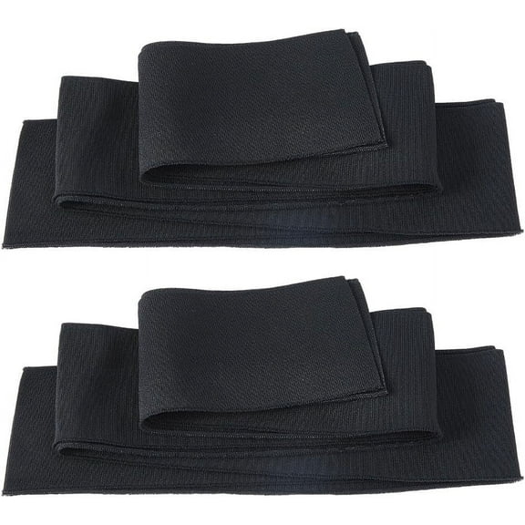 2Pcs Black Rib Fabric for Cuffs Cotton Stretch Knit Fabric Trim 37x2.75in Fabric Cuff for Sewing Clothes Waistbands Collar Sleeve Cuffs Jacket
