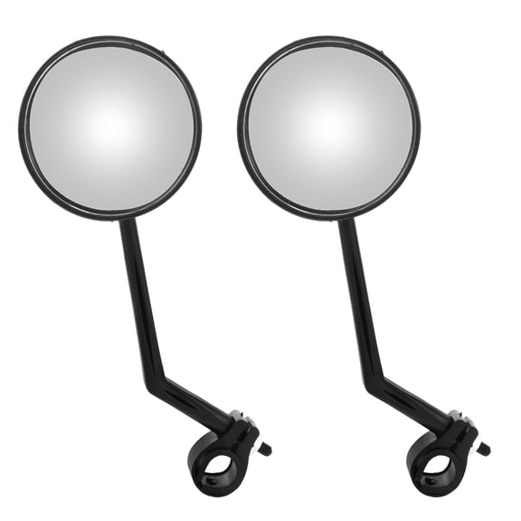 2Pcs Black Scooter Mirrors with 360 Degree Rotation for Enhanced Safety and Universal Handlebar Mount