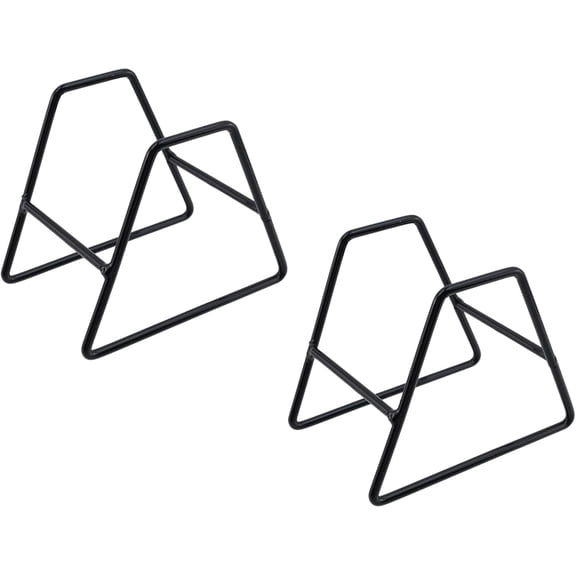 2Pcs Black Triangle Coaster Holder Storage Coaster Storage Organizer for Square Polygonal Round Coasters, Hold Up to 6 Coasters