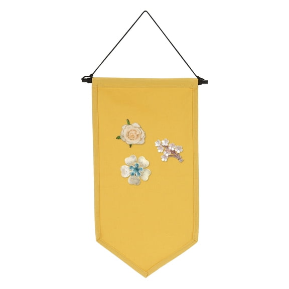 Uxcell Blank Canvas Banners, Pin Display Wall Banner for Home Decor, Yellow