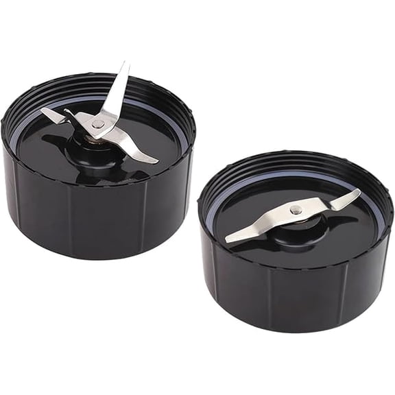 2Pcs Blender Blades for 250W MB1001 Series Mixer, Mini-Food Processor Replacement Parts-Cross Blade & Flat Milling Blade Compatible with Magic Bullet Premium Replacement Acces Part