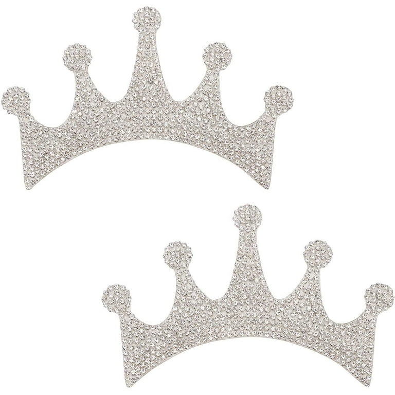 【ROMANTIC CROWN】25SS★ SHINING LOGO L/S 2Pcs Bling Crown Car Emblem Crystal Princess Crown Car