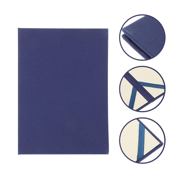 2Pcs Blue Graduation Diploma Cover Paperboard Certificate Protector for School and Office Use