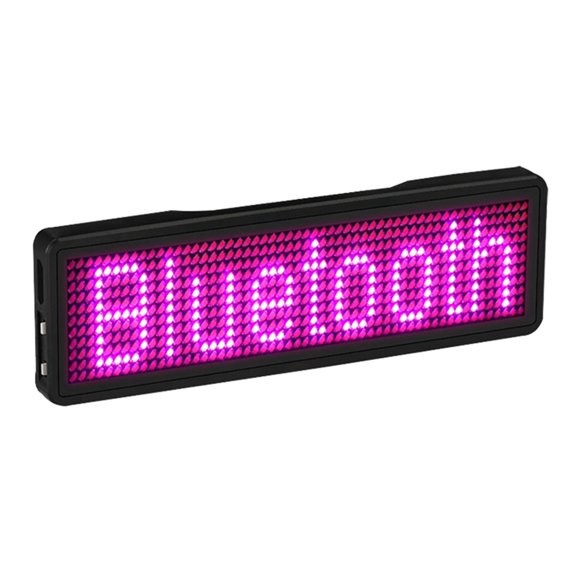 2Pcs Bluetooth LED Name Badge Rechargeable Light Sign Programmable Scrolling Message Board Display LED,Type 3 & Type 4