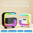 thumbnail image 1 of 2Pcs Bluetooth Speaker with Wireless Charger under $5! Kadlawus Bluetooth Speaker with Wireless Charger, Digital Alarm Clock Colorful Mood Light, 3-in-1 Nightstand for Bedroom Home Office Desk Decor, 1 of 9