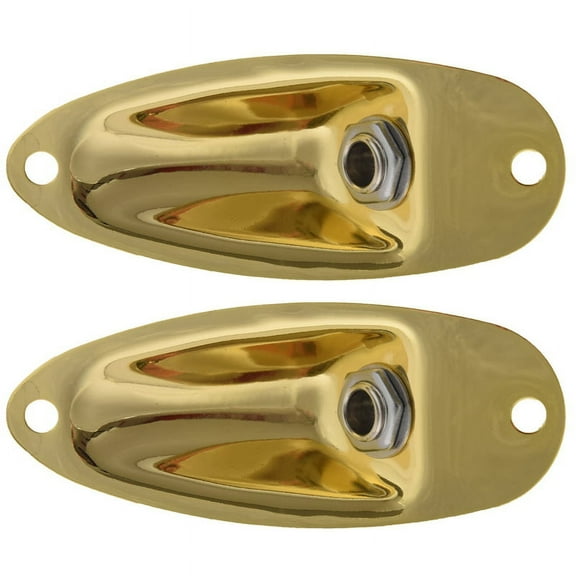 2Pcs Boat Output Input Jack Plate Sockets for Fender Strat Guitar Replacement Parts