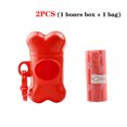 thumbnail image 1 of 2Pcs Bone Shaped Poop Bag Dispenser Pet Dog Waste Bag Holder Plastic Garbage Bag Dispenser Carrier Case Disposal Bag Dispenser (Red), 1 of 7