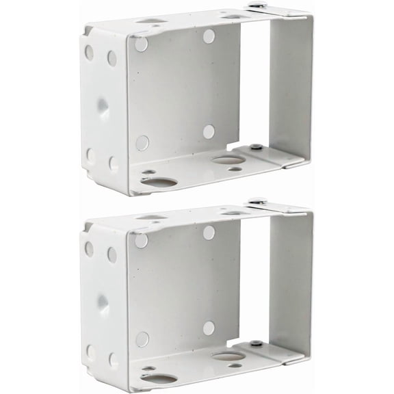 2Pcs Box Mounting Brackets for 2 Inch Mini Blinds - Low Profile Box Mounting Bracket for Window Blinds Headrail - Blind Brackets for Window Blinds, White