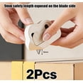 thumbnail image 1 of 2Pcs Box Opener,Mini Box Cutter,Mini Retractable Magnetic Cardboard Cutter,Knife Box Cutter,Small Package Opener,Small Pocket Safety All-Purpose Tool for Office Work, 1 of 9