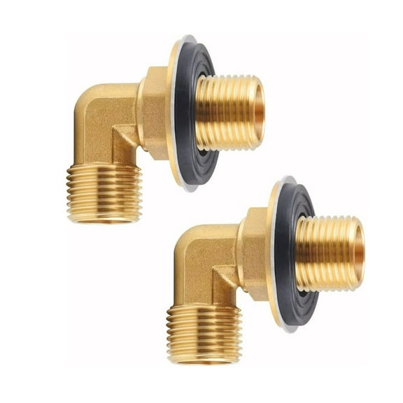 2Pcs Brass Faucet 90 Degree Elbow Joint Backsplash Mount Connector Easy to Use