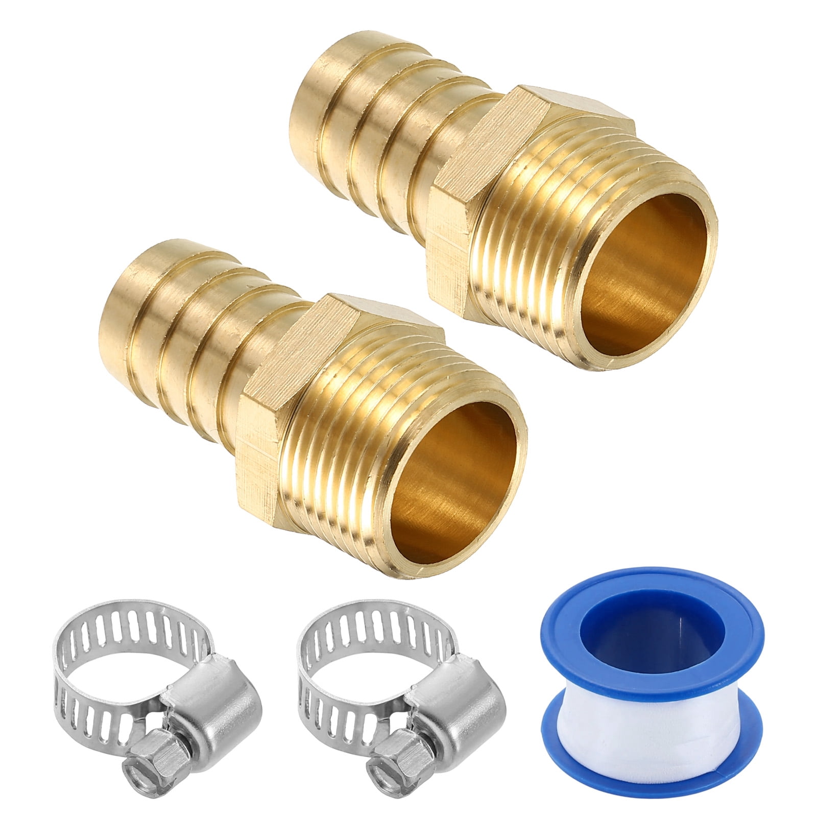 Kozelo Pack Of 1 Brass Hose Barb Fittings Adapter Connector 1/2" Hose