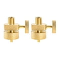 2Pcs Brass Propane Gas Regulator Valve, 1LB Tank Disposal Cylinder