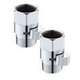 thumbnail image 1 of 2Pcs Brass Shower Flow Control Valve: Shower Head Shut Off Valve(Female and Male), Water Flow Control Valves, for Handheld Shower Head or Bidet Sprayer- Handle Lever, 1 of 4