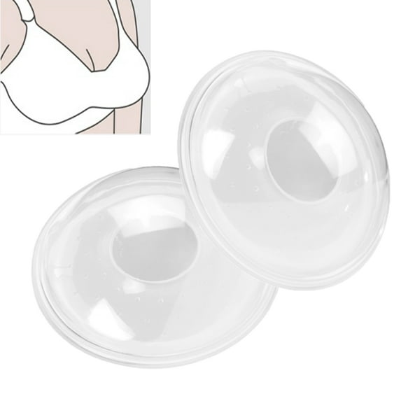 2Pcs Breast Shells & Milk Catcher for Breastfeeding, Breast Shield Nursing Cups Protect Sore, Engorged Nipples & Collect Breast Milk Leaks
