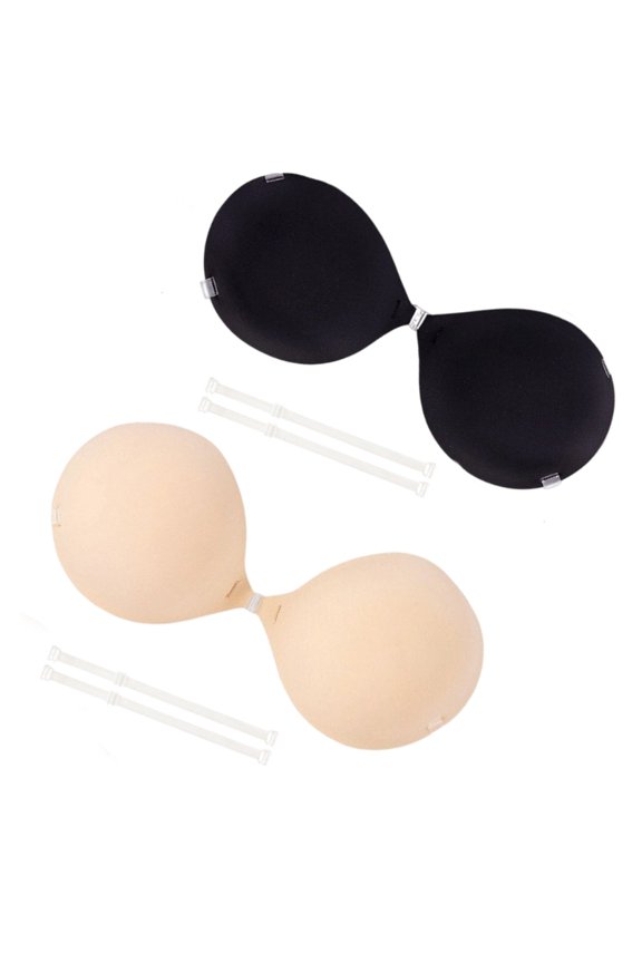 2Pcs Breathable Adhesive Nipple Covers Pasties With Lift Support Thickened Bra Pads For Bikini Dresses And Formal Event