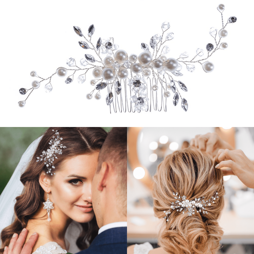 2Pcs-Bridal-Hair-Clip-Wedding-  display picture 2