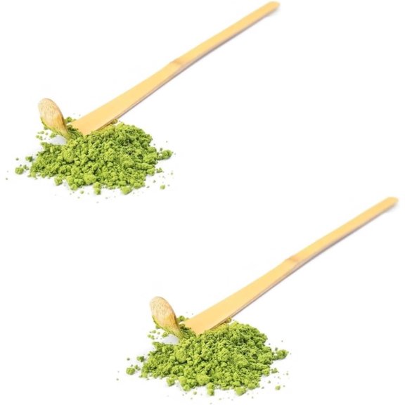 2Pcs Brown Bamboo Matcha Scoop Green Tea Spoon for Tea Ceremony, Tea Scoops, Tea Accessories