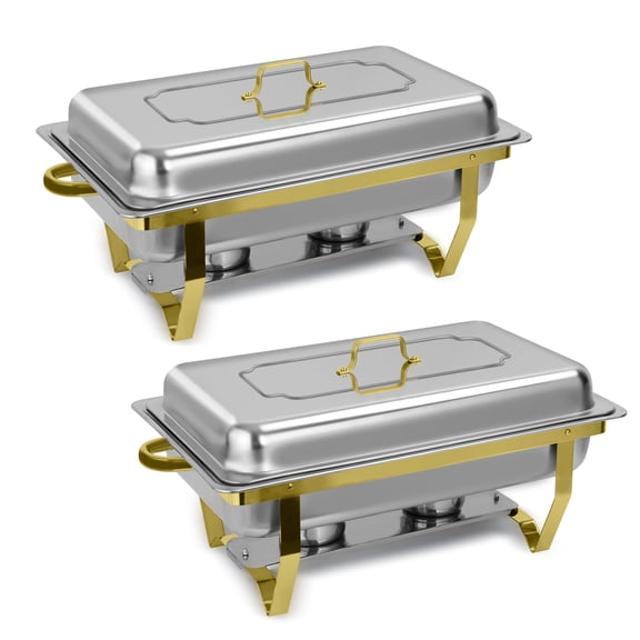 2Pcs Buffet Dish,Catering Food Warmer,Chafing Dish Buffet