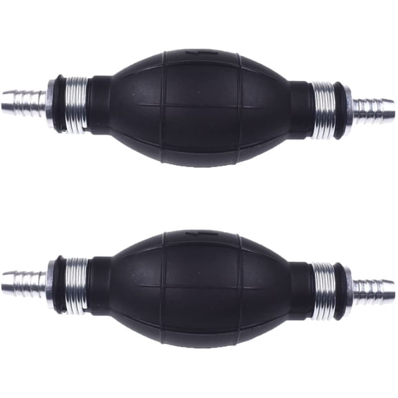 2Pcs Bulb Type Rubber Fuel Transfer Vacuum Fuel Line One Way Fuel Valve Fuel Pump Line Hose Hand Primer Gasoline Petrol Diesel Pump For Marine Boat 6mm 9001080A (1/2)