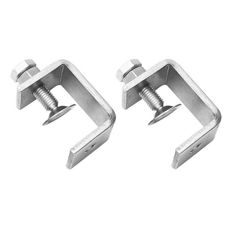 2pcs C-Clamps Heavy Duty Stainless Steel , Small Metal Clamps with Screws, Wide Jaw Opening Tiger Clamp for Woodworking , Clamps for Crafts