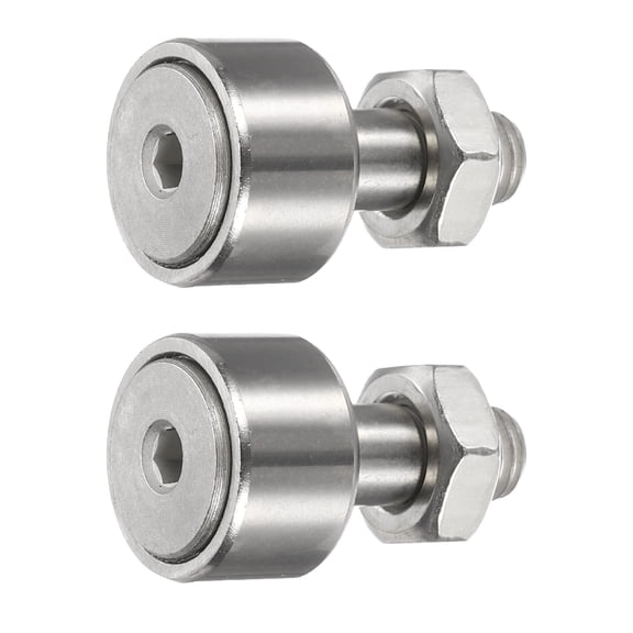 2Pcs CF8/KR19 PPX M8 Stud Needle Roller Stud Track Bearing (Hexagon Socket)