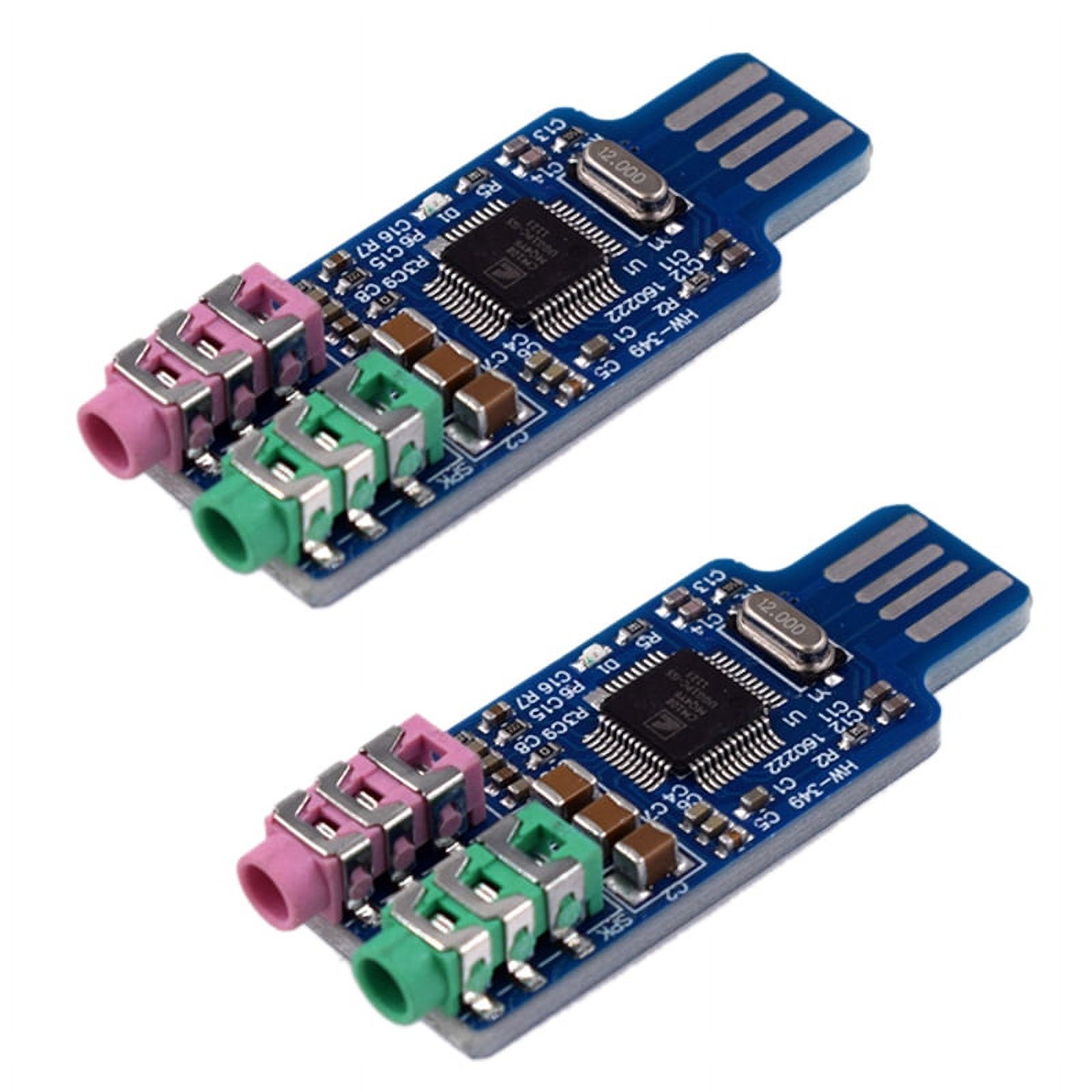 2Pcs CM108 USB Sound Card Module Free Driver for Laptop Computer