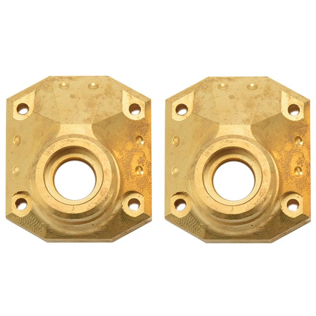 2Pcs CNC Brass Front Rear Axle Differential Cover for 1/10 RC Crawler