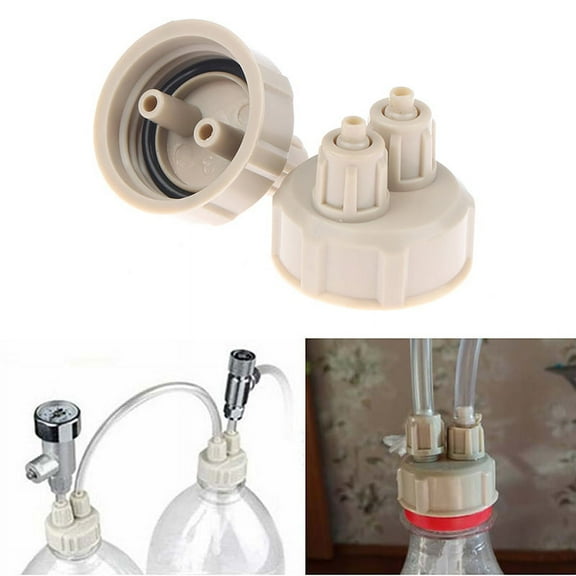 2Pcs CO2 System Tube Valve Guage Bottle Cap DIY Air Diffuser Generator Tool_UKAL
