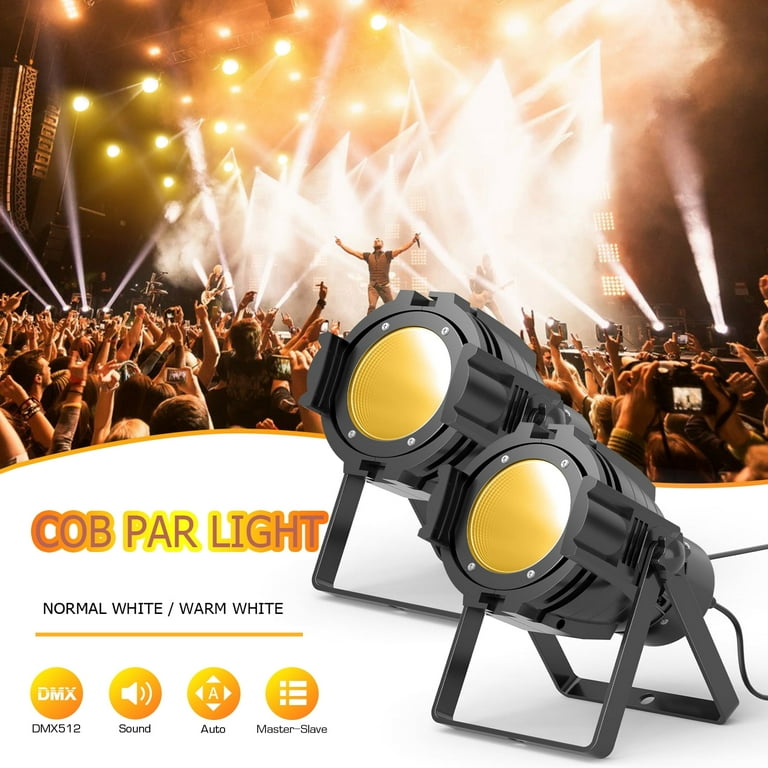 2Pcs COB Spotlight Stage Light LED Strobe Light Cold White Warm White Direct Broadcast Par Light for Wedding Photostudio Film Live Fill Light Stage