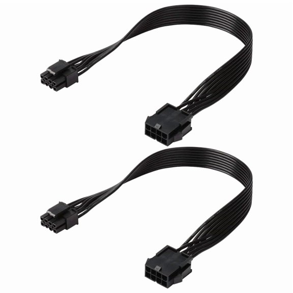 2Pcs CPU 8 Pin Extension Cable Motherboard ATX CPU 8 Pin Female to 8(4+4) Pin Male Extension Cable for Power Supply PSU