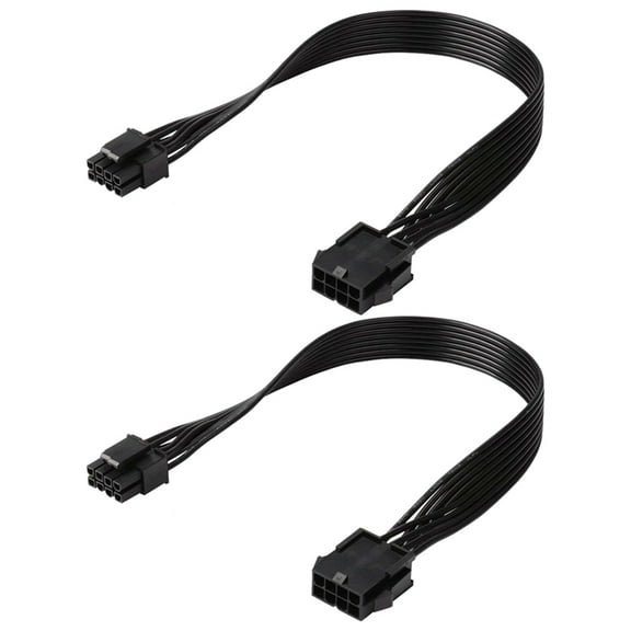 2Pcs CPU 8 Pin Extension Cable Motherboard ATX CPU 8 Pin Female to 8(4+4) Pin Male Extension Cable for Power Supply PSU