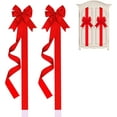 thumbnail image 1 of 2Pcs Cabinet Bows for Kitchen Christmas Decorations, Red Cabinet Bows Ribbon Thick Bow for Cabinets Furniture and Kitchen Christmas Party Decorations, 1 of 6