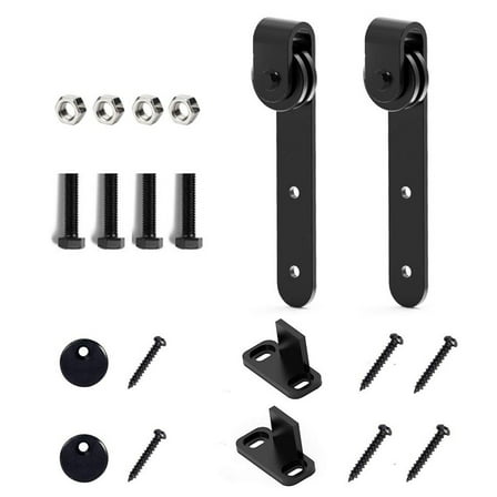 2Pcs Cabinet Sliding Barn Door Hardware Kit Super Sliding Door Hardware for Wardrobe Cabinet TV Stand