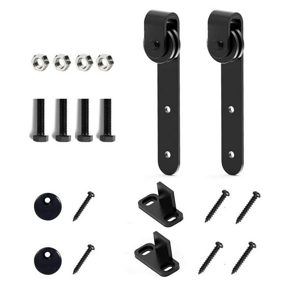 2Pcs Cabinet Sliding Barn Door Hardware Kit Super Sliding Door Hardware for Wardrobe Cabinet TV Stand