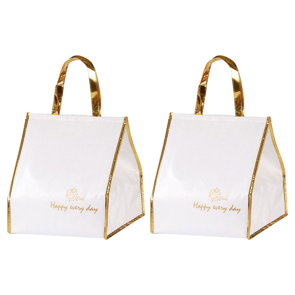 2Pcs Cake Delivery Bag Insulated Food Bag Food Carrying Bag Decorative