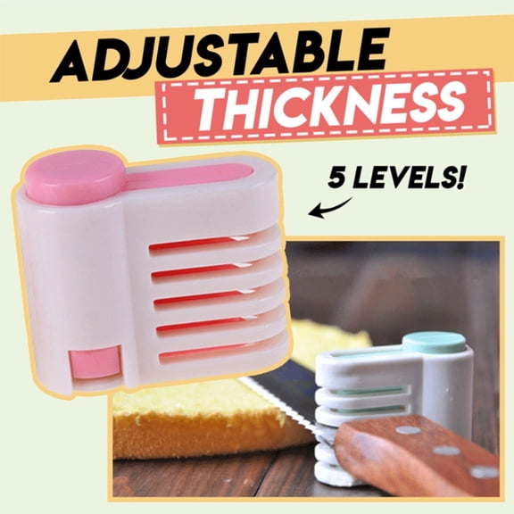 2Pcs Cake Leveler - 2"x1.9" Even Cake Slicing Tool for Baking, Horizontal Bread Cutter with Adjustable Blades for Uniform Cake & Pastry Layers