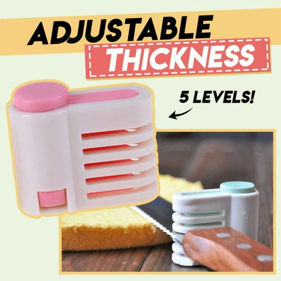 2Pcs Cake Leveler - 2"x1.9" Even Cake Slicing Tool for Baking, Horizontal Bread Cutter with Adjustable Blades for Uniform Cake & Pastry Layers