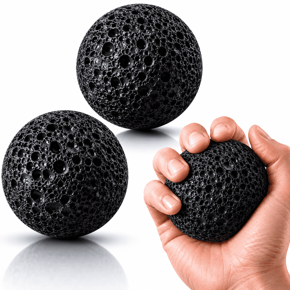 2Pcs Callus Ball for Hand, 2" Moon Grip Rock, Skin Conditioning Callus Building Grip Training Fidget, Non-Sweat Rock Climbing Trainer for Athletes
