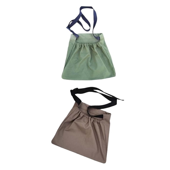 2Pcs Canvas Fruit Picking Bag Vegetable Harvest Bag with Shoulder Strap